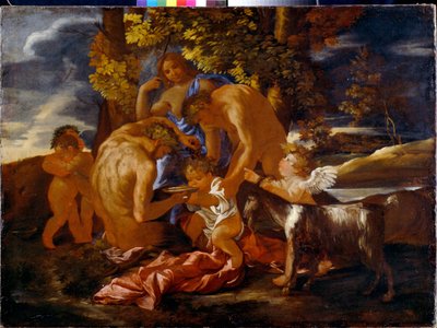 Die Pflege des Bacchus von Nicolas Poussin